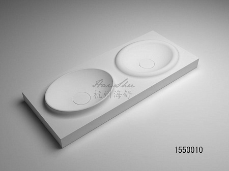 Alparini Monte 120см Solid Surface раковина двойная матовая