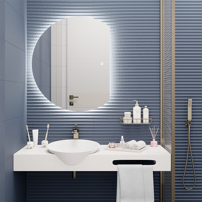 Зеркало круглое с подсветкой ЮНОНА (80*100) универсальное / AQUA DE MARCO