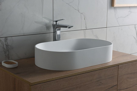 Alparini Delta 60см Solid Surface раковина накладная матовая